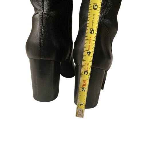 Coach Bergen Over Knee Black Nappa Leather Block Heel Boots Women's Size 5B - Picture 11 of 13